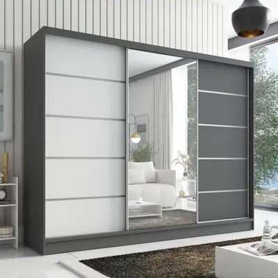 Produktbild von Schwebetürenschrank AURELIA 1 Schwebetürenschrank AURELIA 2 200 cm mit Spiegel, 3 Türen, 3 Schubladen