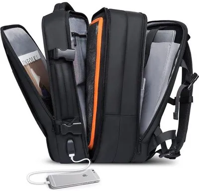 Image de Sac de voyage 35-45 l, sac à dos pour ordinateur portable, 43,9 cm, sacoche de travail, 32 l, noir