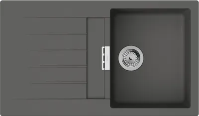 Produktbild von Hansgrohe S52 S520-F345 Einbauspüle mit automatischer Ablaufgarnitur Steingrau