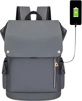Produktbild von CarryQuest® - Stadtrucksack USB wasserdicht 35L Laptopfach 15,6 Zoll grau