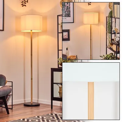 Produktbild von Schiavonea Stehlampe aus Holz/Metall und Schirm aus Stoff