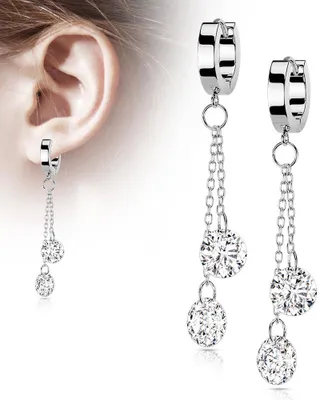 Produktbild von Lange Ohrringe Zirkonia Silber