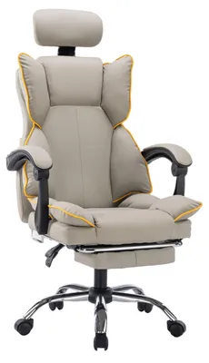 Image de Chaise de bureau - Fauteuil de bureau - Chaise pivotante - Fauteuil gamer - Chaises de bureau - Ergonomique - Avec repose-pieds