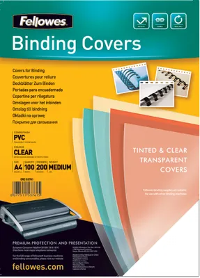 Produktbild von Fellowes Deckblatt DIN A4 PVC rot transparent 0,20 mm