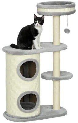 Produktbild von PawHut Kratzbaum, Katzenbaum mit Kratztonne, Kletterbaum,Katzenkratzbaum