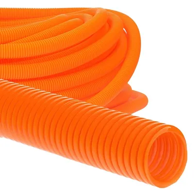 Produktbild von 50 Meter Schlemmer 1926107 Wellrohr PPmod NW 10 orange I Wellschlauch offen I Marderschutzrohr I Leerrohr
