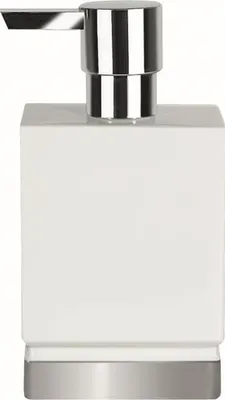 Produktbild von Spirella Seifenspender "Roma" Flüssigseifen-Spender Porzellan 300ml Weiß/Silber