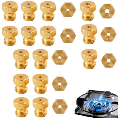 15 Butangasdüsen-Set, LPG-Injektoren, 0,5–1,02 mm, für Herd & Kochfeld