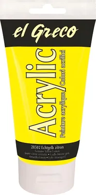 Produktbild von KREUL el Greco Acrylic, 150 ml, Gelb, Tube, Wasserfest