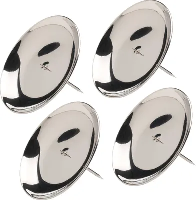 Produktbild von 4x Adventskranz Kerzenteller Ø12cm Kranzteller Advent mit Dorn Messing Silber
