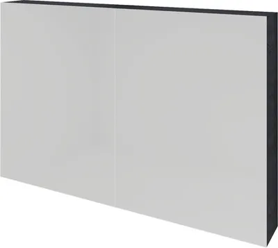 Produktbild von Spiegelschrank Sanox K-Line 100 x 13 x 70 cm black oak 2-türig