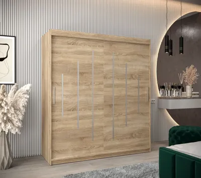 Obrázek produktu pro Šatní skříň EMA - šířka 180 cm, dub sonoma