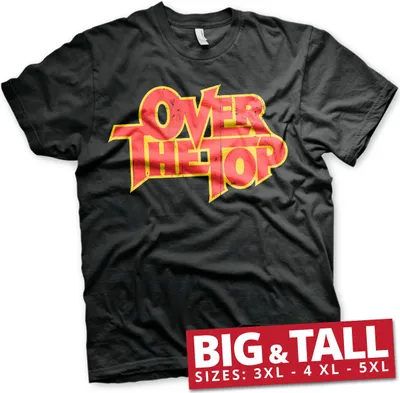 Produktbild von Over The Top Washed Logo Big & Tall T-Shirt - 4XL - Black