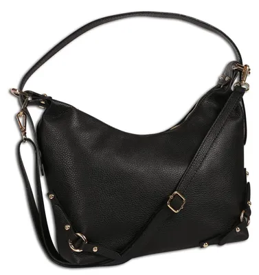 Immagine prodotto di Borsa a tracolla in pelle nera per donna, modello OTT858SS1, marca Toscanto