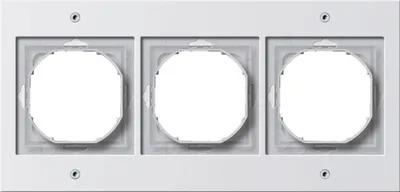 Immagine prodotto di Cornice Gira, tripla, TX44, da incasso IP44, bianco puro lucido, 1 pz.