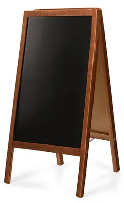 Produktbild von MG Design Kreidetafel-Aufsteller Holz 60x120 cm - beidseitig beschreibbar, klappbar, abwischbar, Kundenstopper für Gastro & Events
