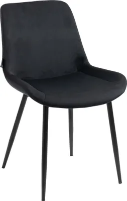 Produktbild von In And OutdoorMatch Esszimmerstühle Lorinda – Schwarz – 2er-Set – Samt – Hochwertige Polsterung – Stilvolle Esszimmerstühle –  Optik