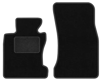 Produktbild von Velours-Fußmatten Vorne passend für BMW 5 E60 (xDrive, Bj. 2003-2010) – schwarz, passgenau, mit Befestigungen set 2 Stk. - STANDARD