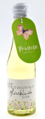 Produktbild von Perlwein Prickeln 0,2 l "Glücklich sein" mit Geschenkanhänger