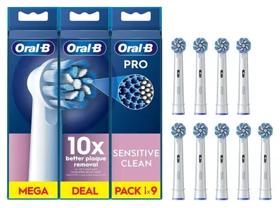 Produktbild von Sensitive Clean & Care Zahnbürstenköpfe, 9er-Pack