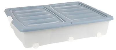 Produktbild von Rollenbox mit Klappdeckel Aufbewahrungsbox Unterbett-Rollbox Aufbewahrungskiste