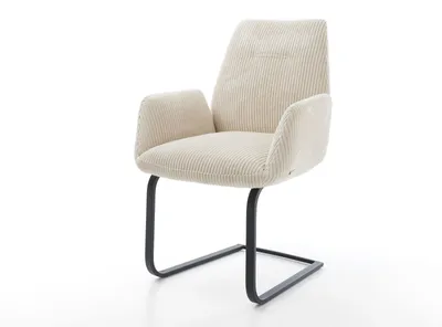 Immagine prodotto di DELIFE Sedia a sbalzo Zoa-Flex in corda beige, seduta piatta, nero, molle insacchettate