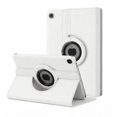 Produktbild von 360° Schutzhülle für Apple iPad 10.2" 9. / 8. / 7. Generation (2021/2020/2019) Tasche Hülle Drehbar Stand Schwenkbar Schutz Cover Etui - Weiß