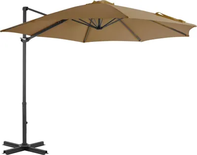 Produktbild von The Living Store Ampelschirm mit Aluminium-Mast Taupe 300 cm