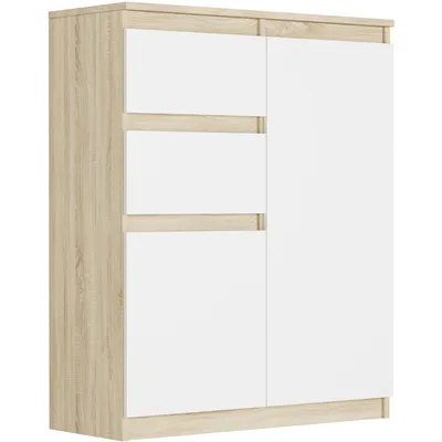 Produktbild von Framire Kommode - Eiche Sonoma Mix - 80 x 40 x 98 cm - Modern S-2