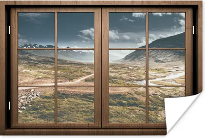Produktbild von MuchoWow® Poster Aussicht - Berg - Weg 120x80 cm - Bilder