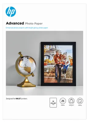 Produktbild von HP Advanced Fotopapier, glänzend, 250 g/m2, A4 (210 x 297 mm), 25 Blatt