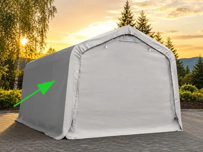 Obrázok produktu pre Náhradná strešná plachta pre mobilnú garáž 3,3x9,6m Náhradná strešná plachta pre mobilnú garáž 3,3x9,6m, Farba: Sivá