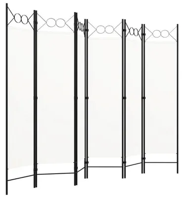 Produktbild von Raumteiler - Paravent 6-teilig - Faltbar - Sichtschutz - 240 x 180 cm - Weiß