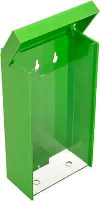 Produktbild von Hellgrüne Prospektbox DIN Lang wetterfest, für Außen, mit Deckel, aus glasklarem Acrylglas / Prospekthalter / Flyerhalter / Flyerbox /  transparent - Zeigis®