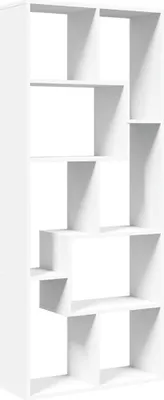 Image de vidaXL Bibliothèque de séparation blanc 67x25x161,5 cm Bois composite