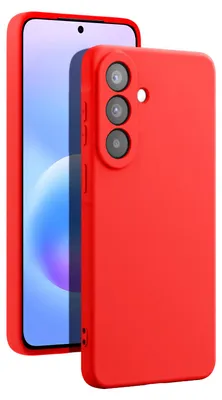 Immagine prodotto di Custodia Avizar per Galaxy A57, realizzata in silicone effetto soft-touch con fodera in microfibra, colore rosso