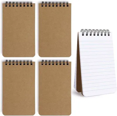 Produktbild von Famanu Notizblock A7 - Kraftpapier, 4 Stück, 75 Blätter