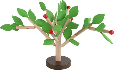 Obrázek produktu pro Dřevěné stavební bloky Tree Set DIY Puzzle 3D dřevěné sestavitelné hračky (Green Leaf)