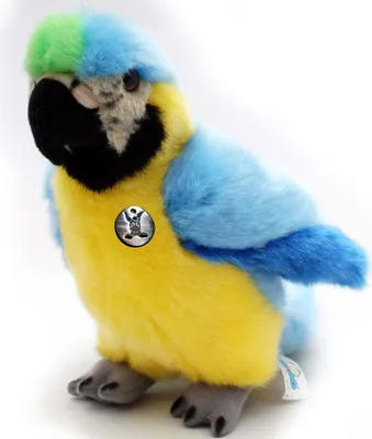 Produktbild von Papagei Kuscheltier Vogel Gelbbrustara Blaulatzara Plüschtier LORA