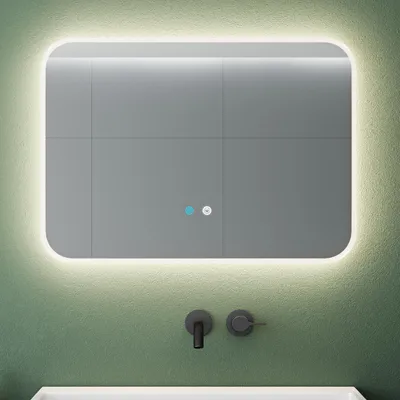 Produktbild von Mai & Mai Wandspiegel Badezimmer Spiegel LED 70x50cm LED Bad-Spiegel mit Touchschalter, Beschlagfrei durch Antifog-Schicht nova-02