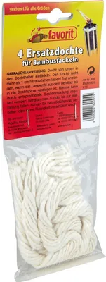 Produktbild von Favorit Ersatzdochte für Bambusfackeln, 4er Pack