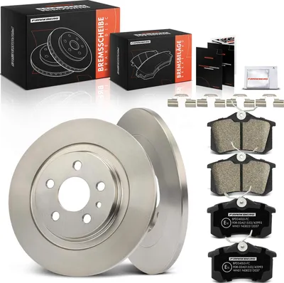 Produktbild von Frankberg 2x Bremsscheiben 4x Bremsbeläge Hinterachse für Citroën C8 Fiat Ulysse Lancia Phedra Peugeot 807