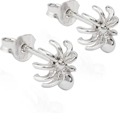 Produktbild von Paar kleine Ohrstecker Spinne 925 Silber anlaufgeschütz 9x8mm Motiv Ohrringe