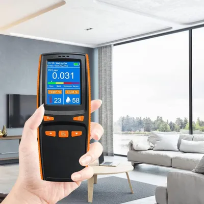 Imagen del producto de Analizador de ozono portátil, medidor multifuncional de O3, detector de aire inteligente, sensor de ozono, monitor de calidad del aire y contaminación