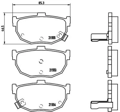 Produktbild von Brembo Bremsbelagsatz, Scheibenbremse Hinterachse P 30 003