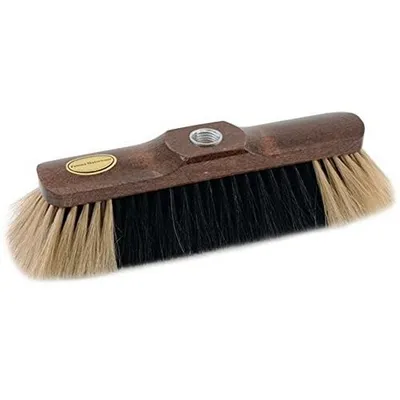 Produktbild von Sorex Besen Rosshaar Länge 280mm braun lackiert mit Gewinde heller Bart - 32871
