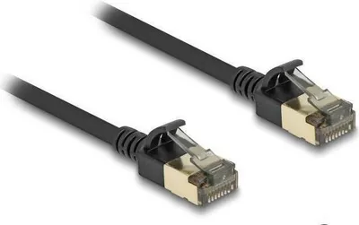 Produktbild von Delock RJ45 Netzwerkkabel Cat.8.1 F/FTP Slim Pro 2 m schwarz