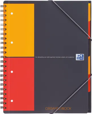 Produktbild von Oxford Organiser Book, Schwarz, A4, 80 Blätter, Kariertes Papier