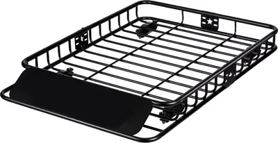 Obrázek produktu pro SucceBuy střešní nosič na zavazadla, 117,5 x 91,5 x 11,4 cm, střešní nosič pro vysoké zatížení, nosnost 90,7 kg, univerzální nosič na zavazadla pro SUV, nákladní auta, vozidla