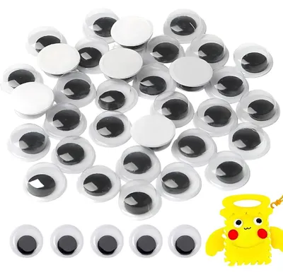 300 selbstklebende Wackelaugen 8 mm schwarz-weiß für Basteln